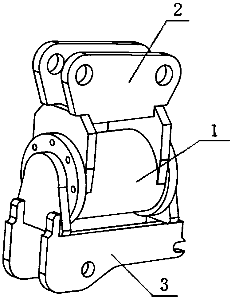 Rotary and quick connector for excavator