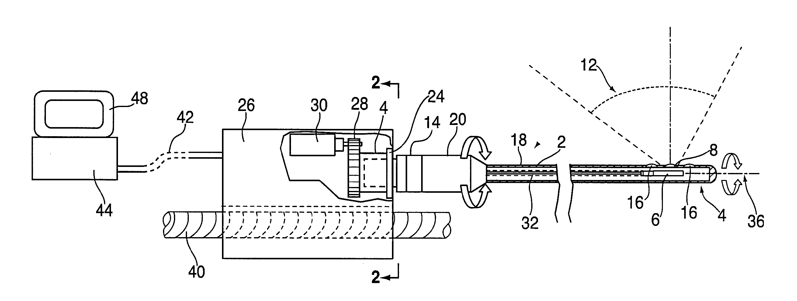 Method and endoscopic device for examining or imaging an interior surface of a corporeal cavity