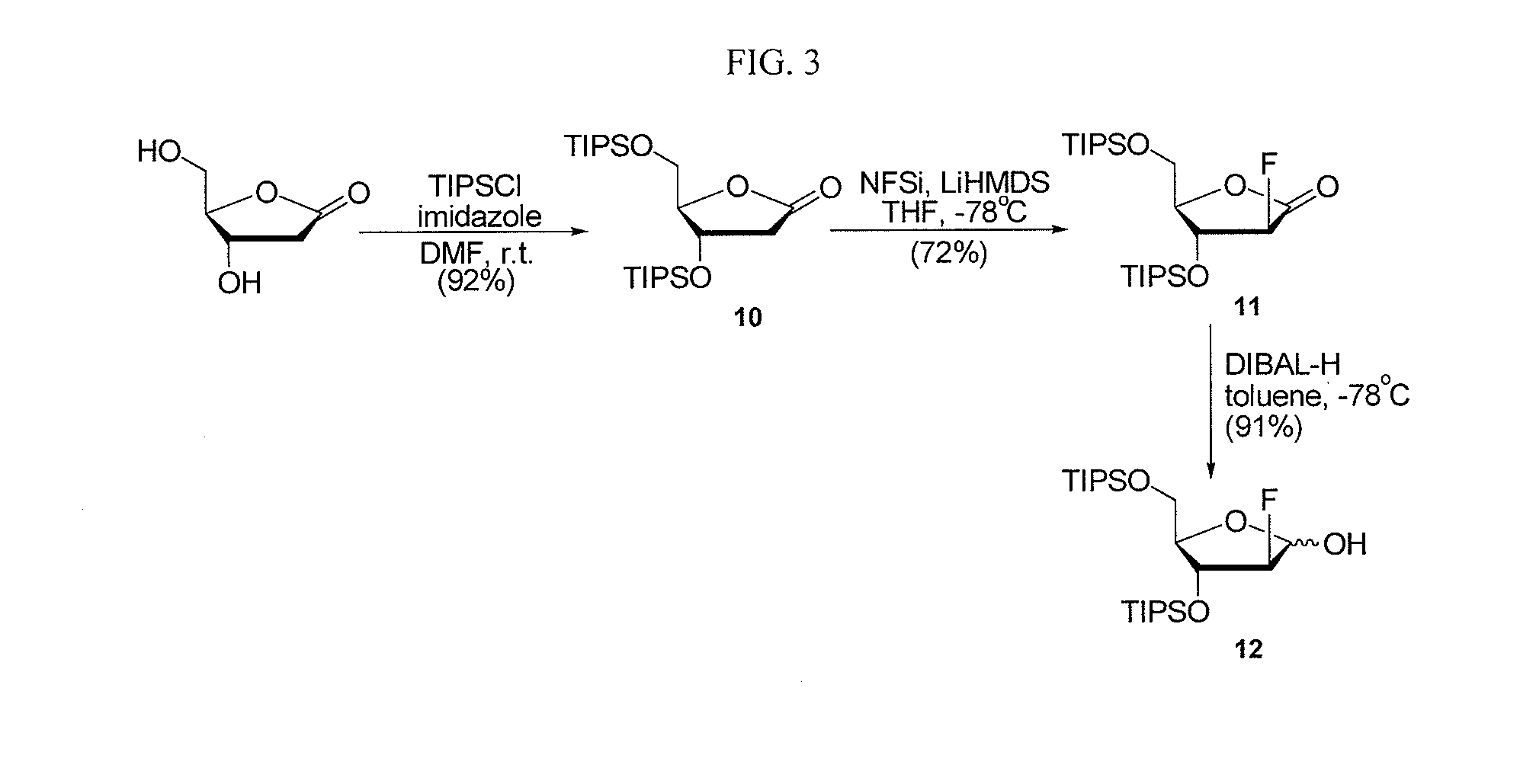 2-fluorinated riboses and arabinoses and methods of use and synthesis