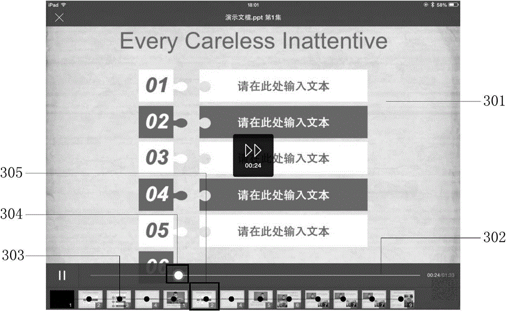 Video recording method and device for presentation files