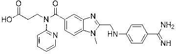 Dabigatran etexilate analogue with fluorine-containing group modified pyridine ring as center and synthesis method of analogue