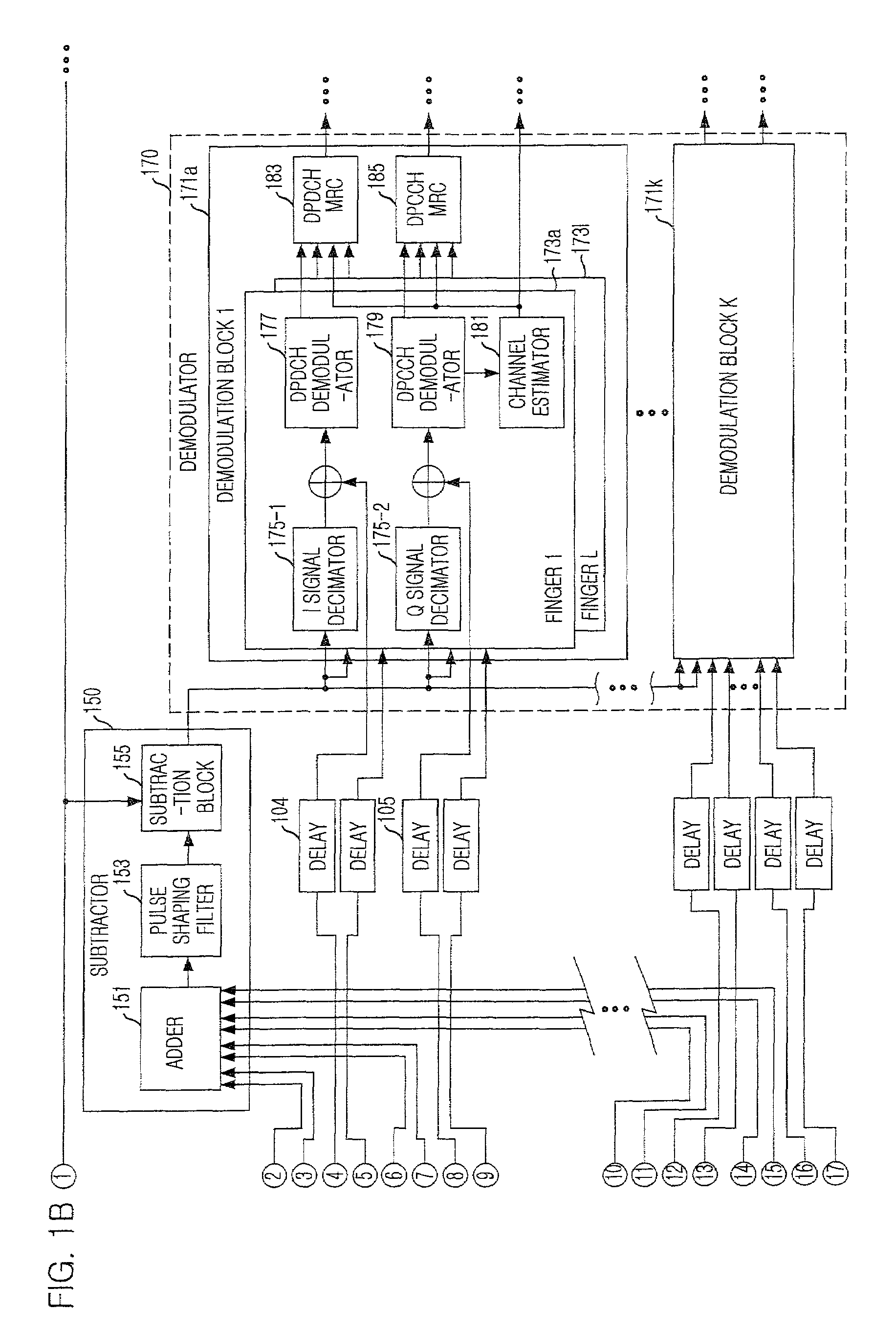 Interference cancellation receiver for use in a CDMA system