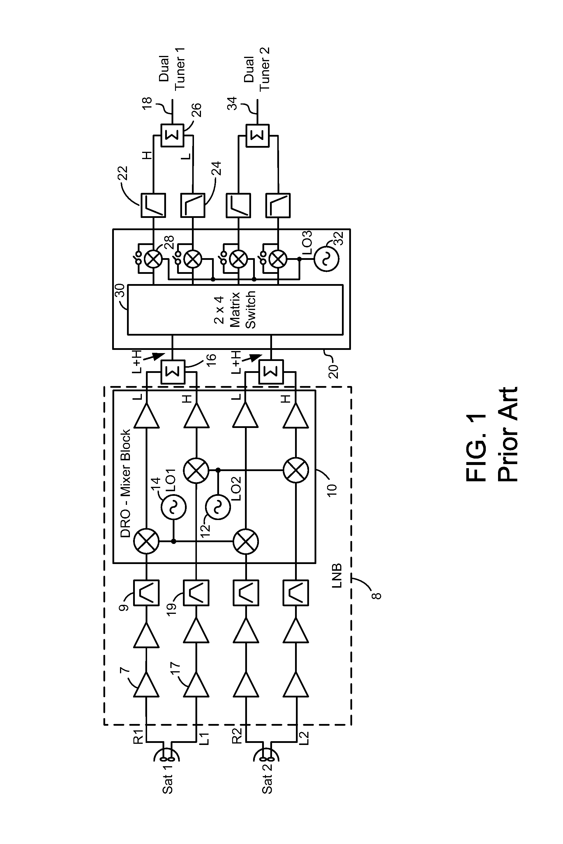 Satellite Signal Frequency Translation and Stacking