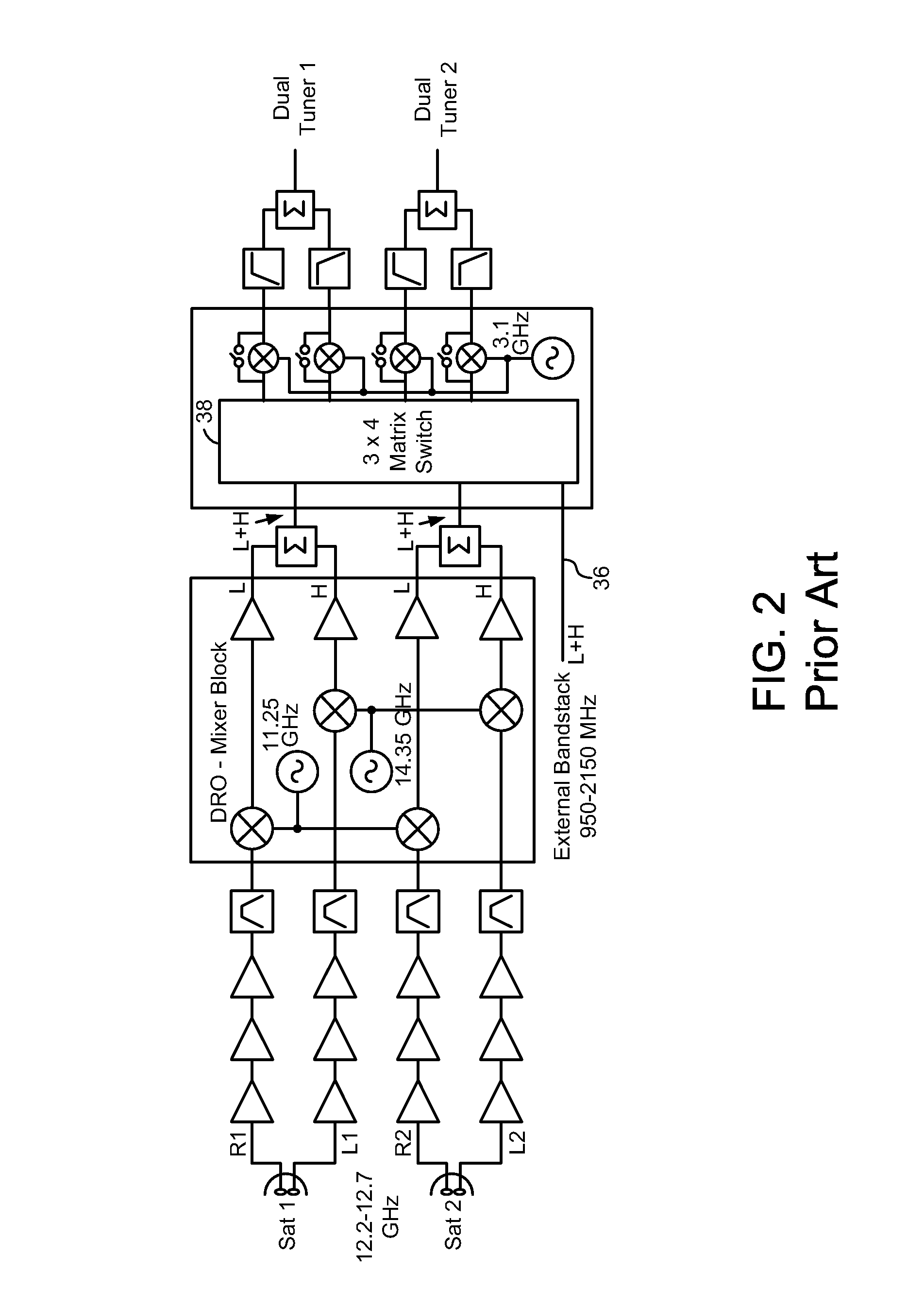 Satellite Signal Frequency Translation and Stacking