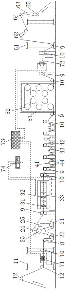 Continuous photocatalytic stripping machine with online measurement and control and detection and control method thereof