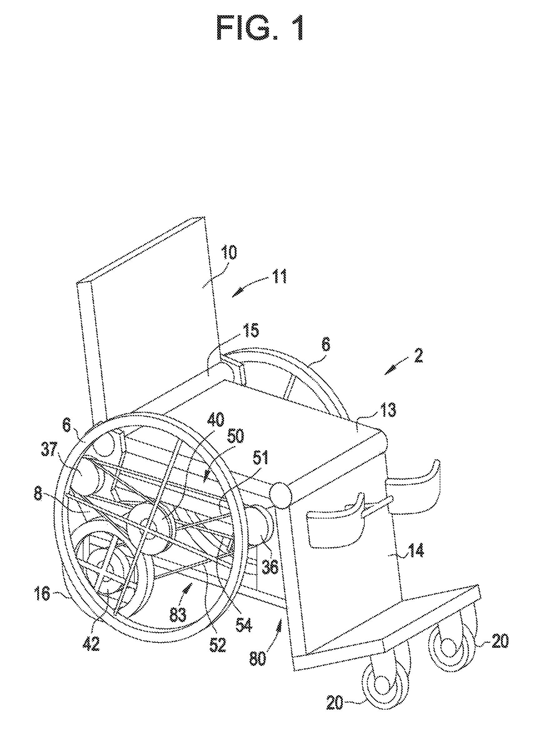 Mobile manual standing wheelchair