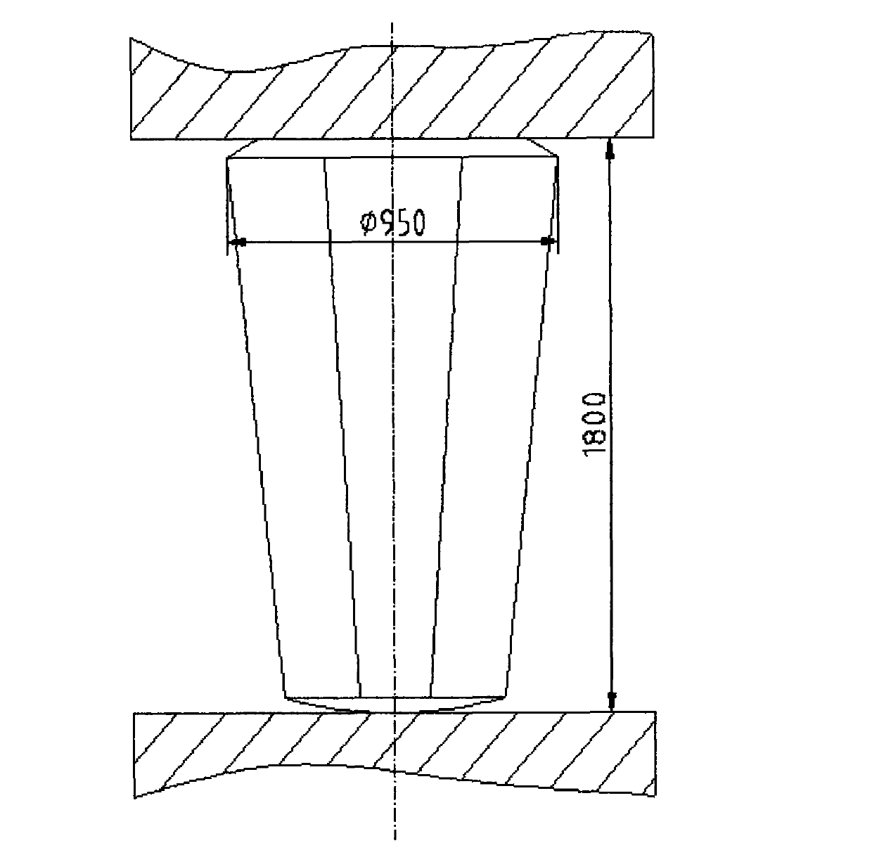 All-fiber-texture large-size double-flange fan main shaft forging method