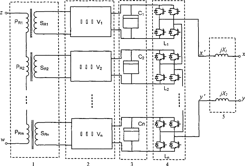 United electric energy quality controller based on series multiplex of transformer and chain type construction