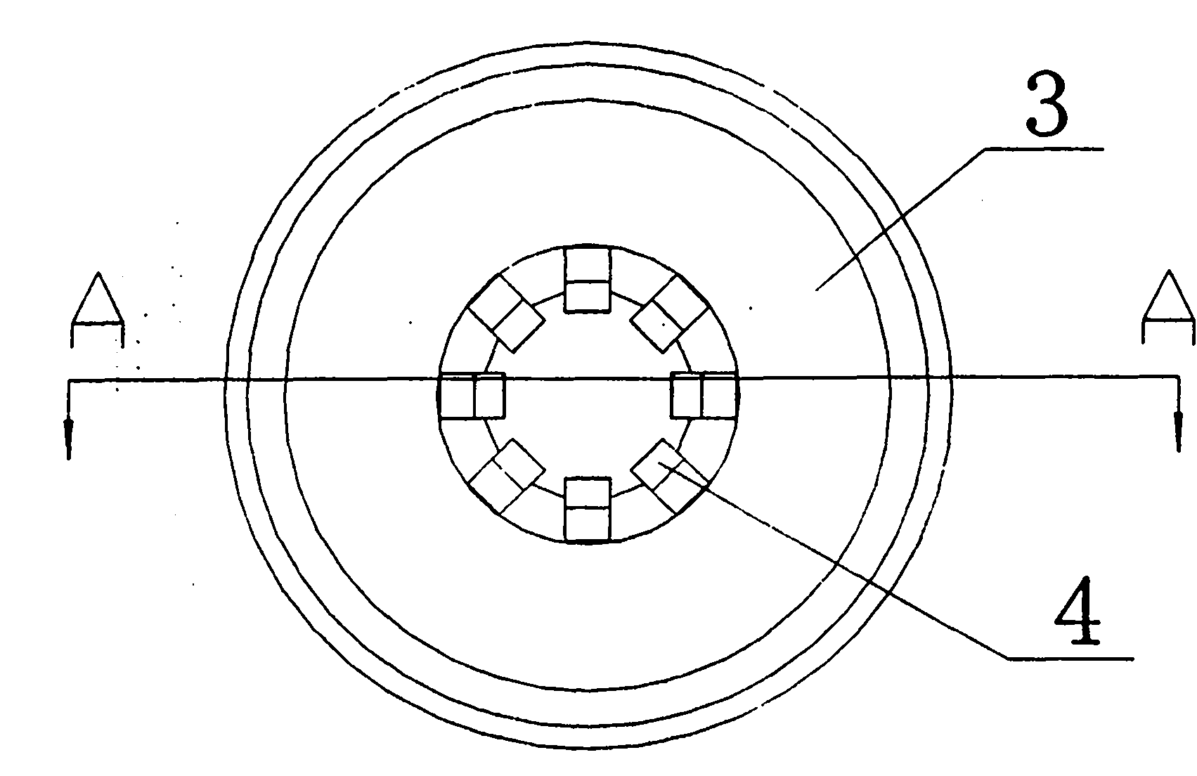 Rubber pad for automobile radiator