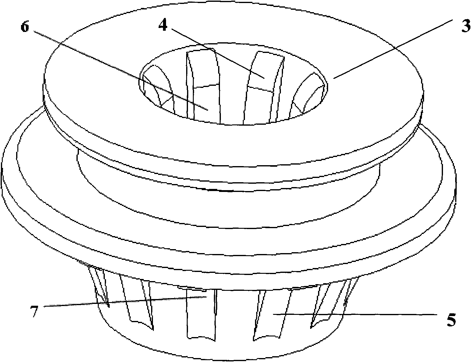 Rubber pad for automobile radiator