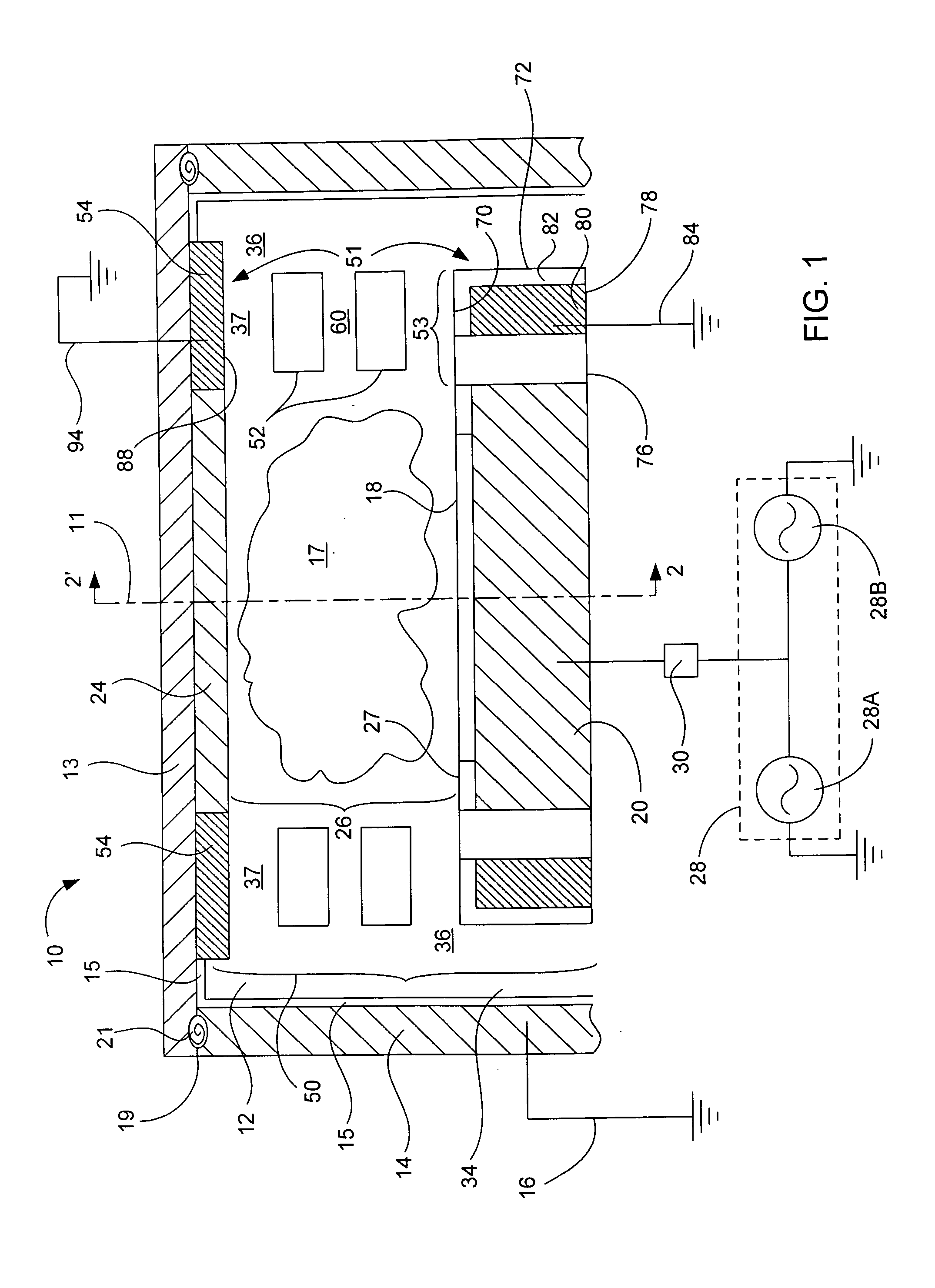 Chamber configuration for confining a plasma