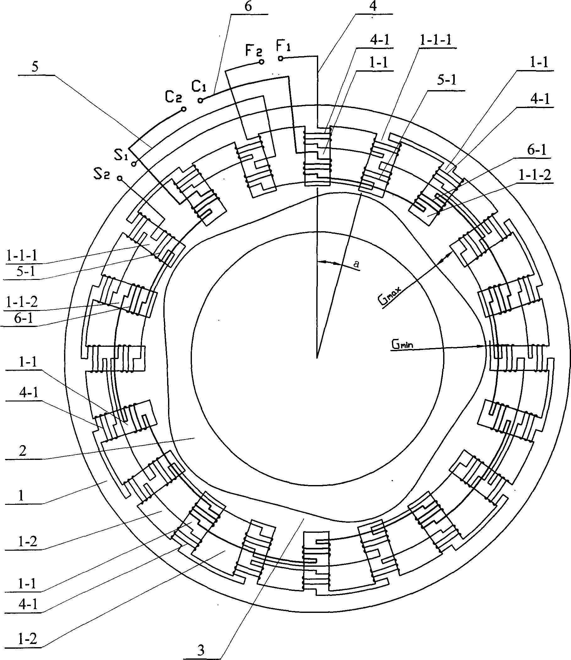 Magnetoresistance brushless multi-polar rotation transformer