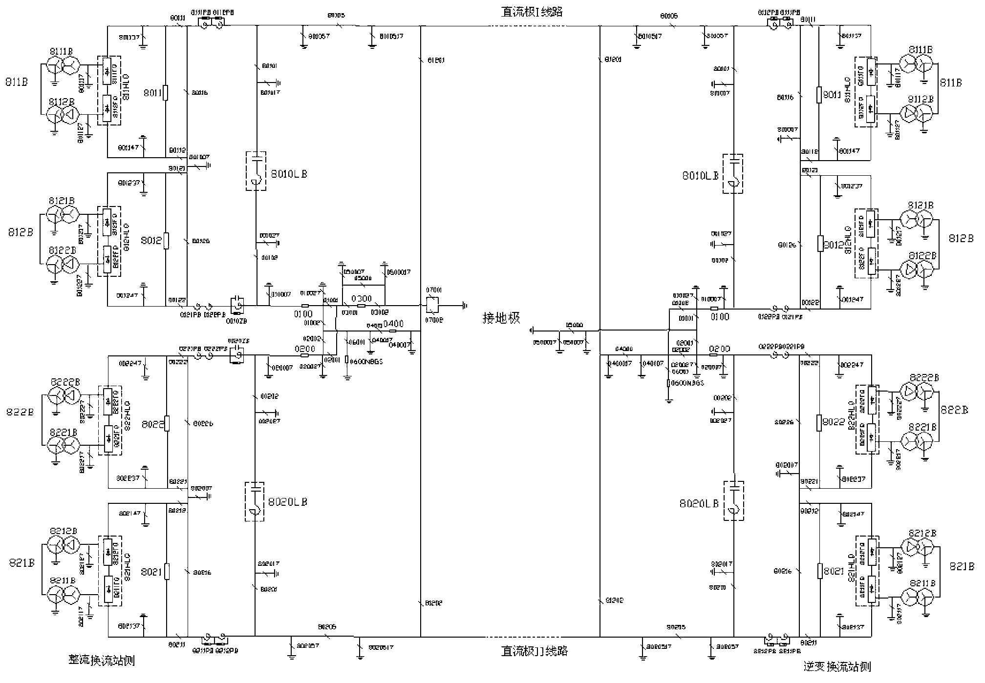 Debugging method for +/- 800 kV ultra-high voltage direct-current transmission project system