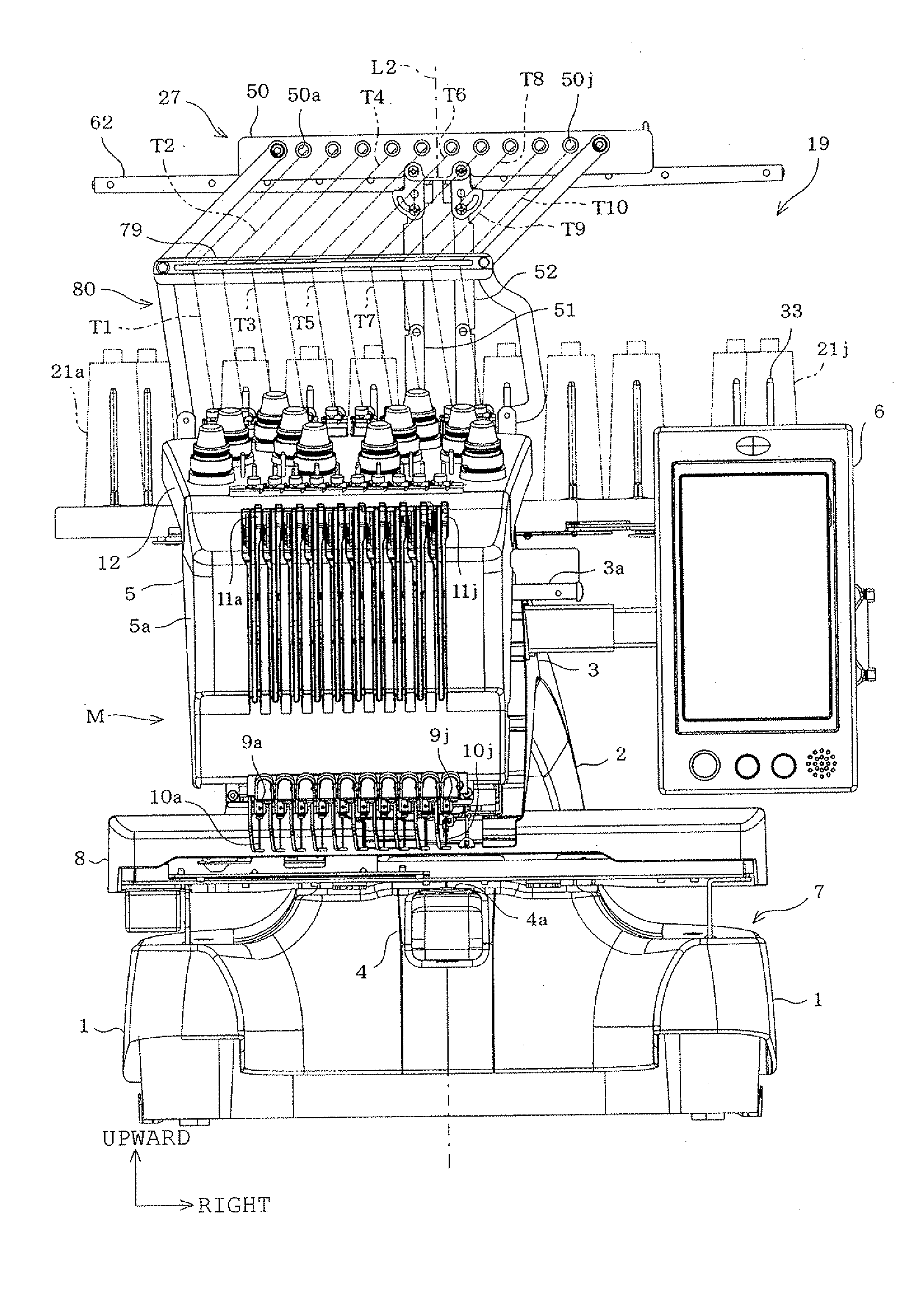 Spool holder and sewing machine provided therewith