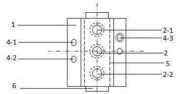 Three-channel agglomeration squeezing nozzle for stackable color three dimensional printer