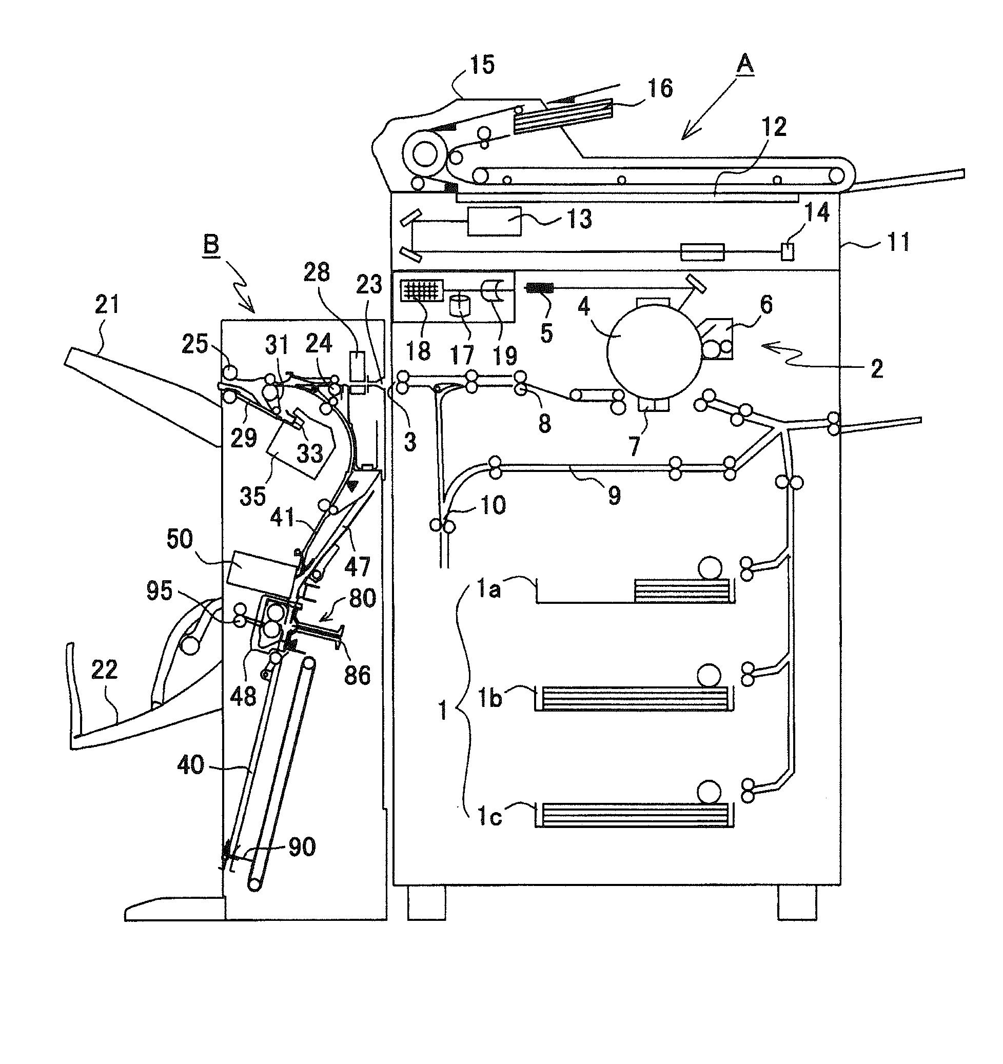 Sheet processing device and image forming device provided with the same