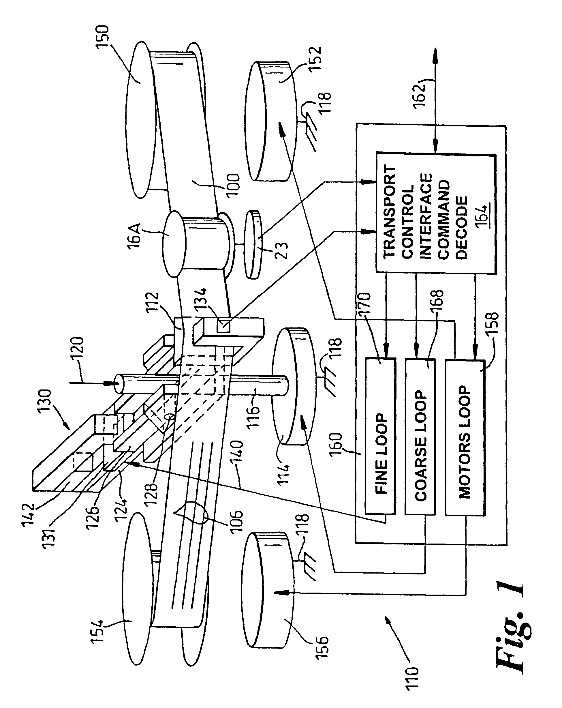 Multi-channel magnetic tape system having optical tracking servo