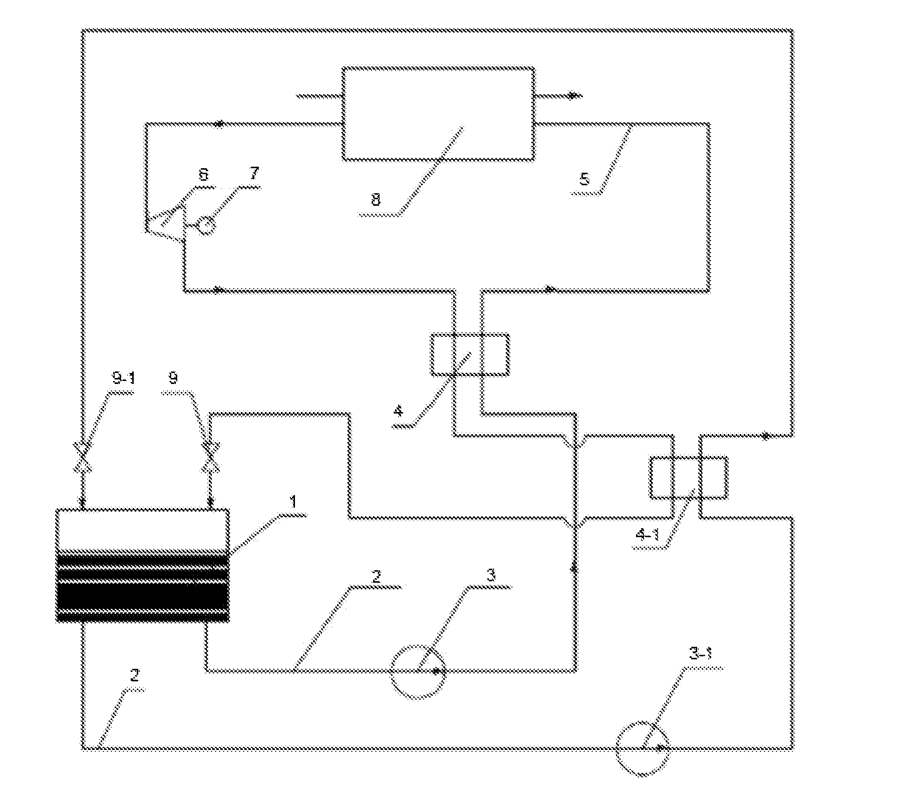 Overlapping type freezing-force circulation refrigeration unit (high pressure side)