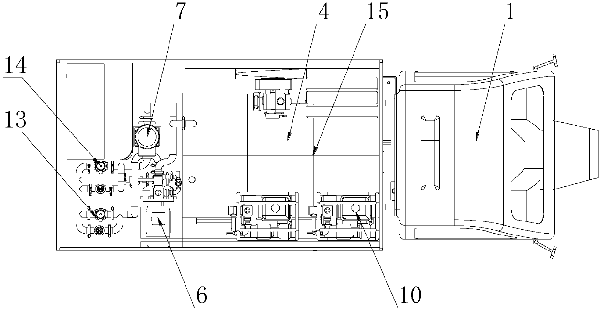 Mountain forest fire fighting truck with pressure relief device