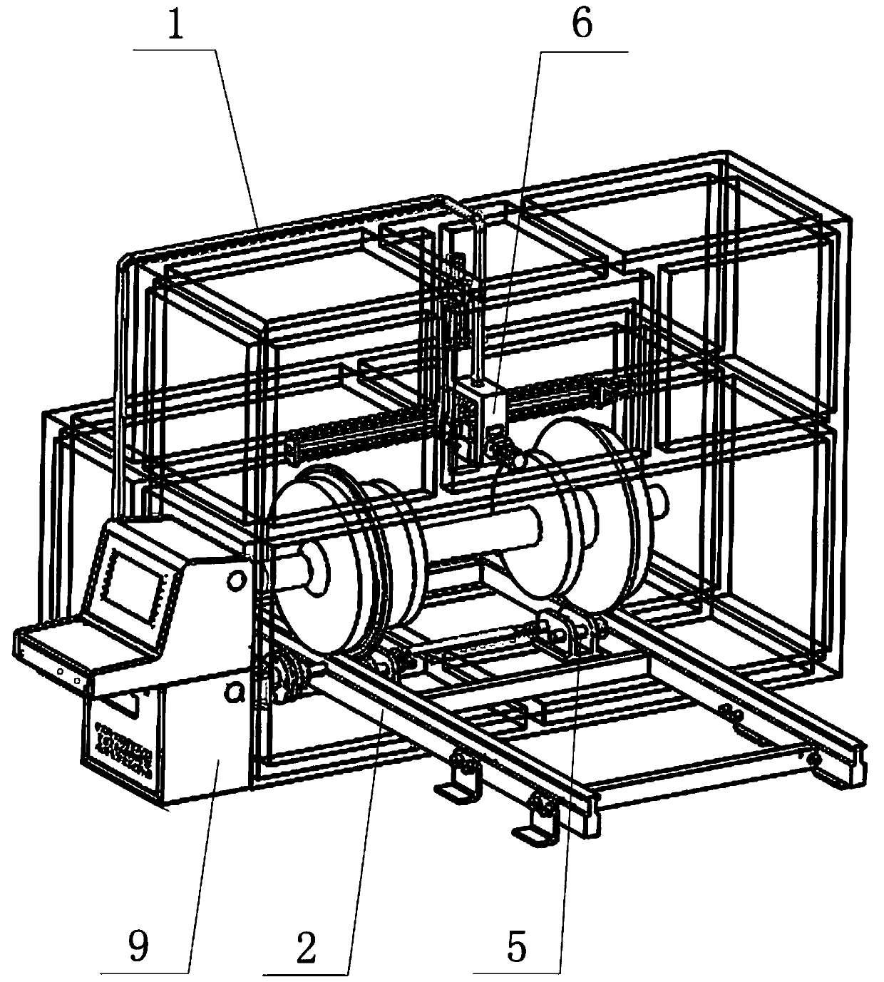 Full-automatic wheel set surface laser paint removing device