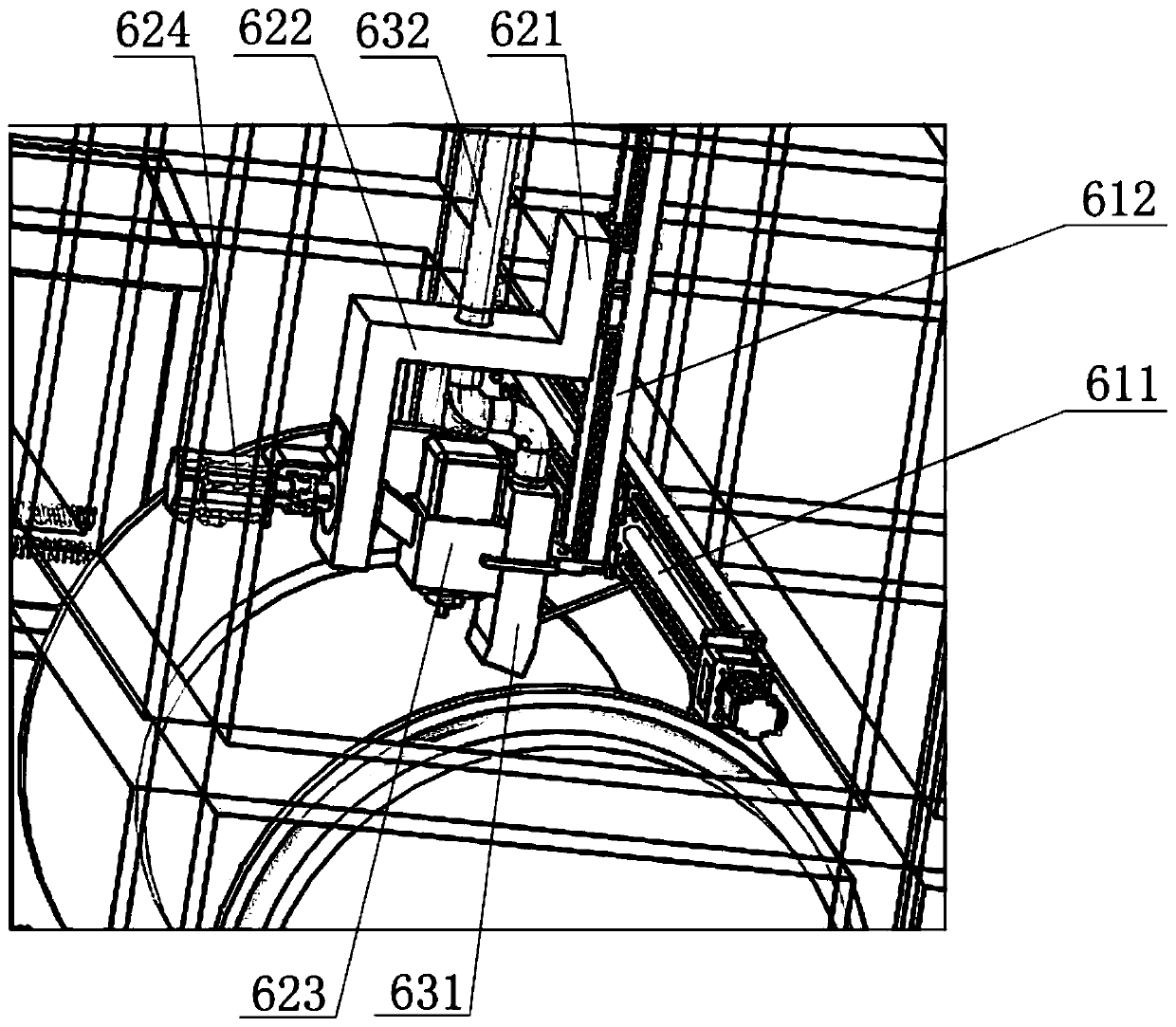 Full-automatic wheel set surface laser paint removing device