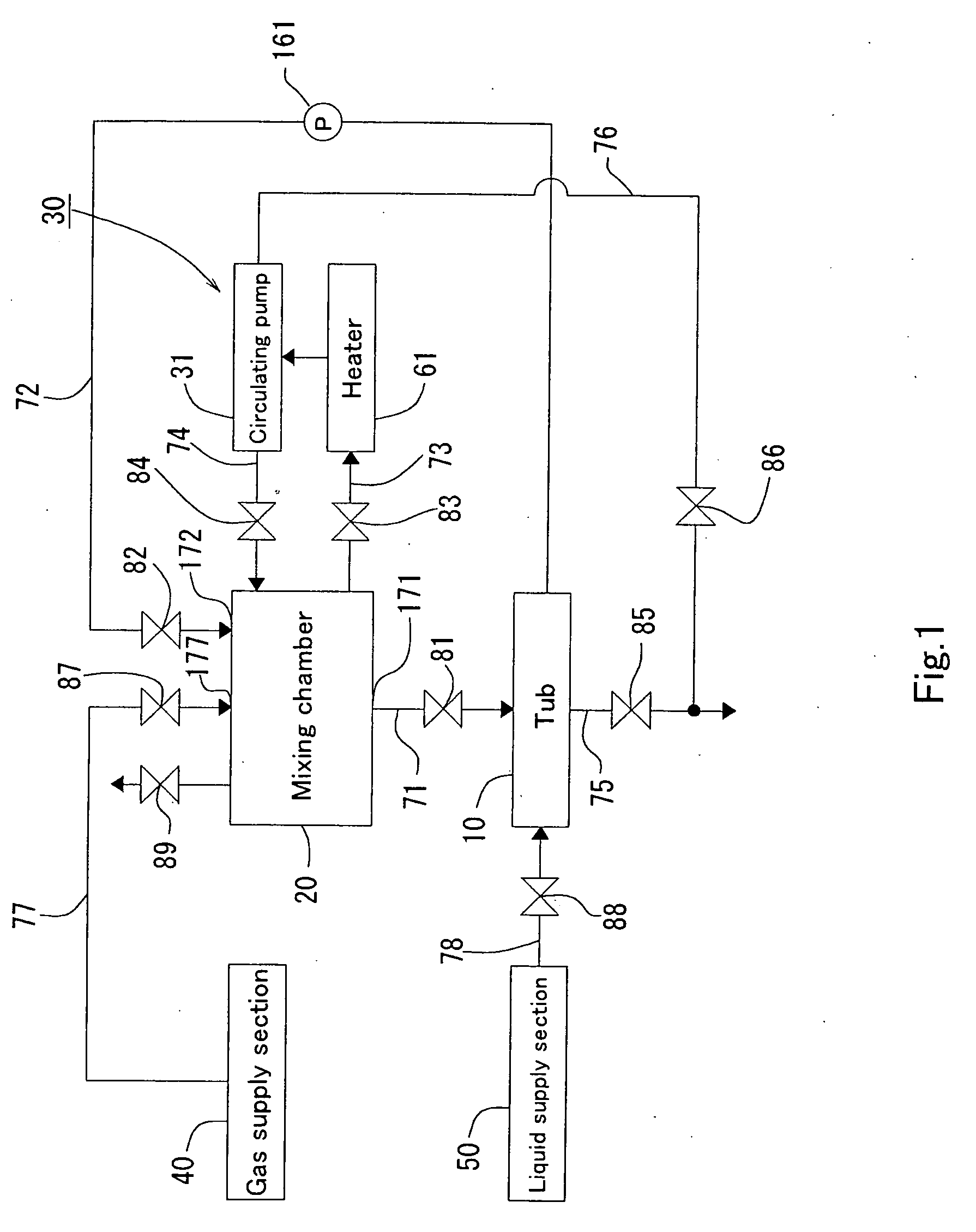 Fluid mixing device for tub and bath fluid mixing apparatus