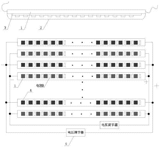 Strength-adjustable color-mixed LED vaccinium uliginosum tissue cultivation light supplementing device