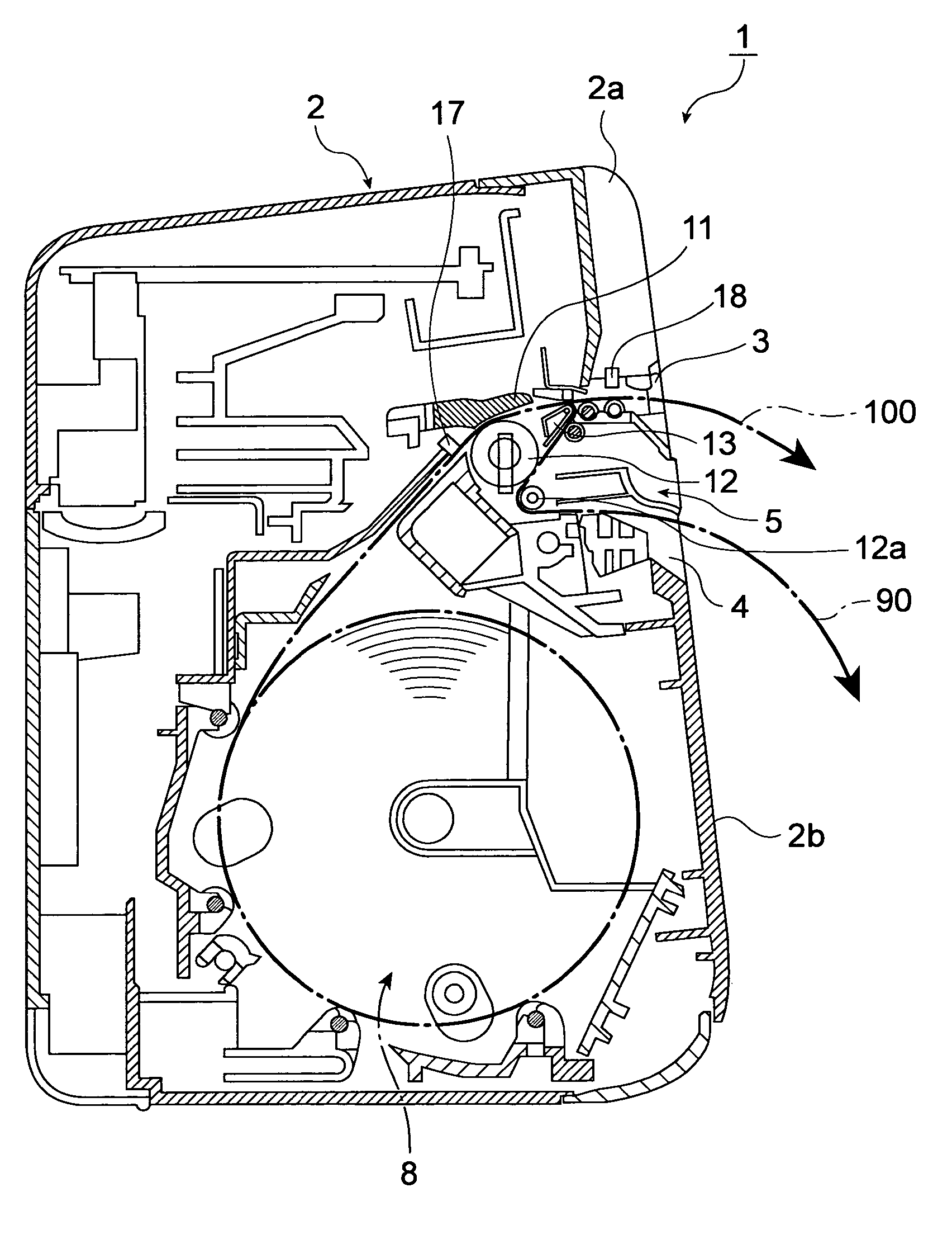 Label printer with a label peeling mechanism and a control method for the same