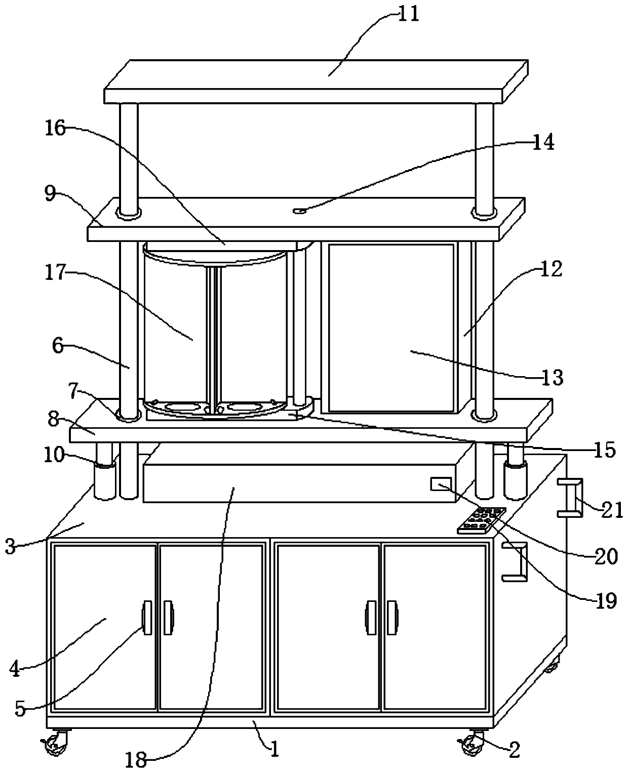 Multifunctional display teaching device used for environmental art design and using method thereof