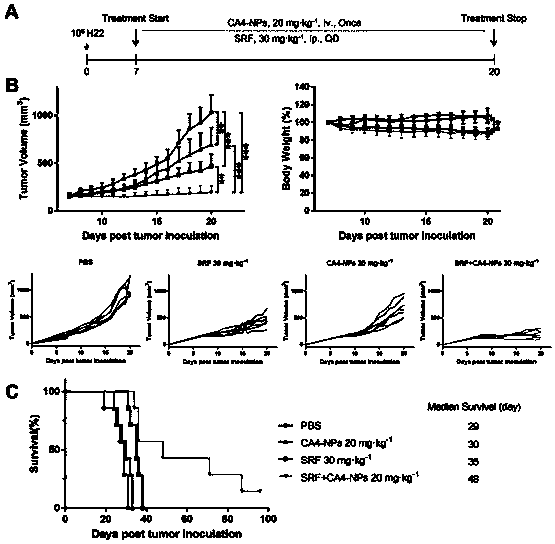 Medicine composition, application and antineoplastic medicine