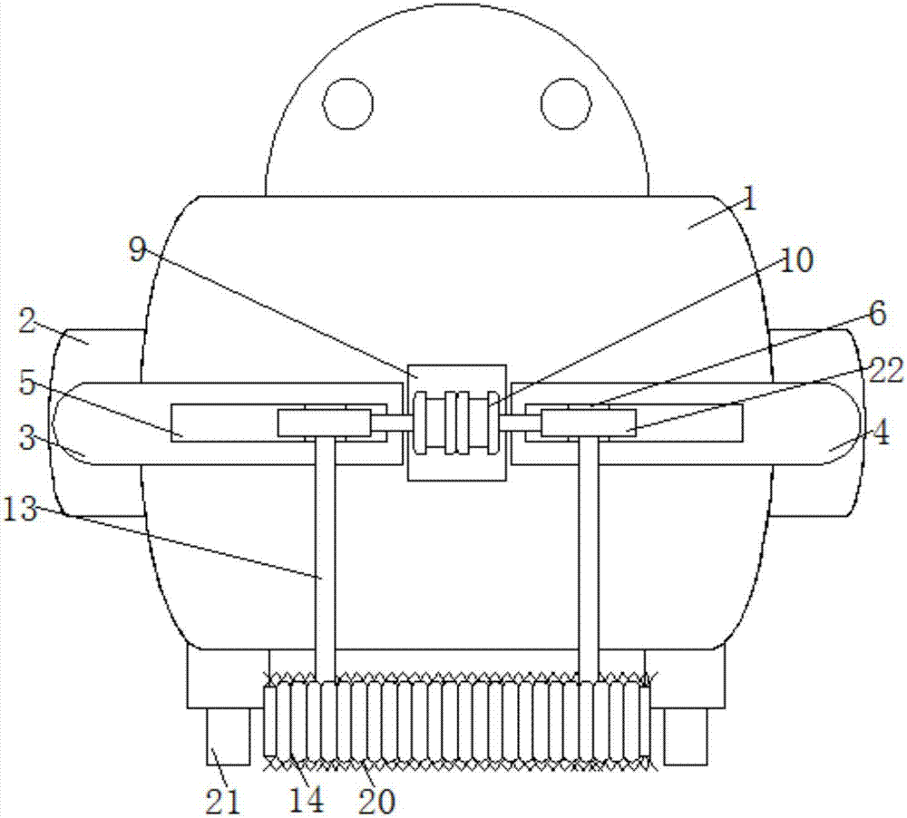 Sweeping robot conveniently adjustable in sweeping range