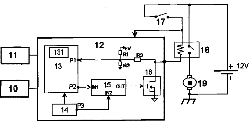 Starter relay control system and engine controller