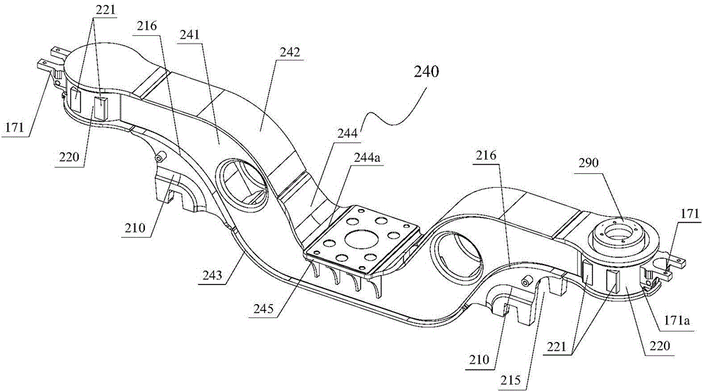 Framework for railway express wagon bogie