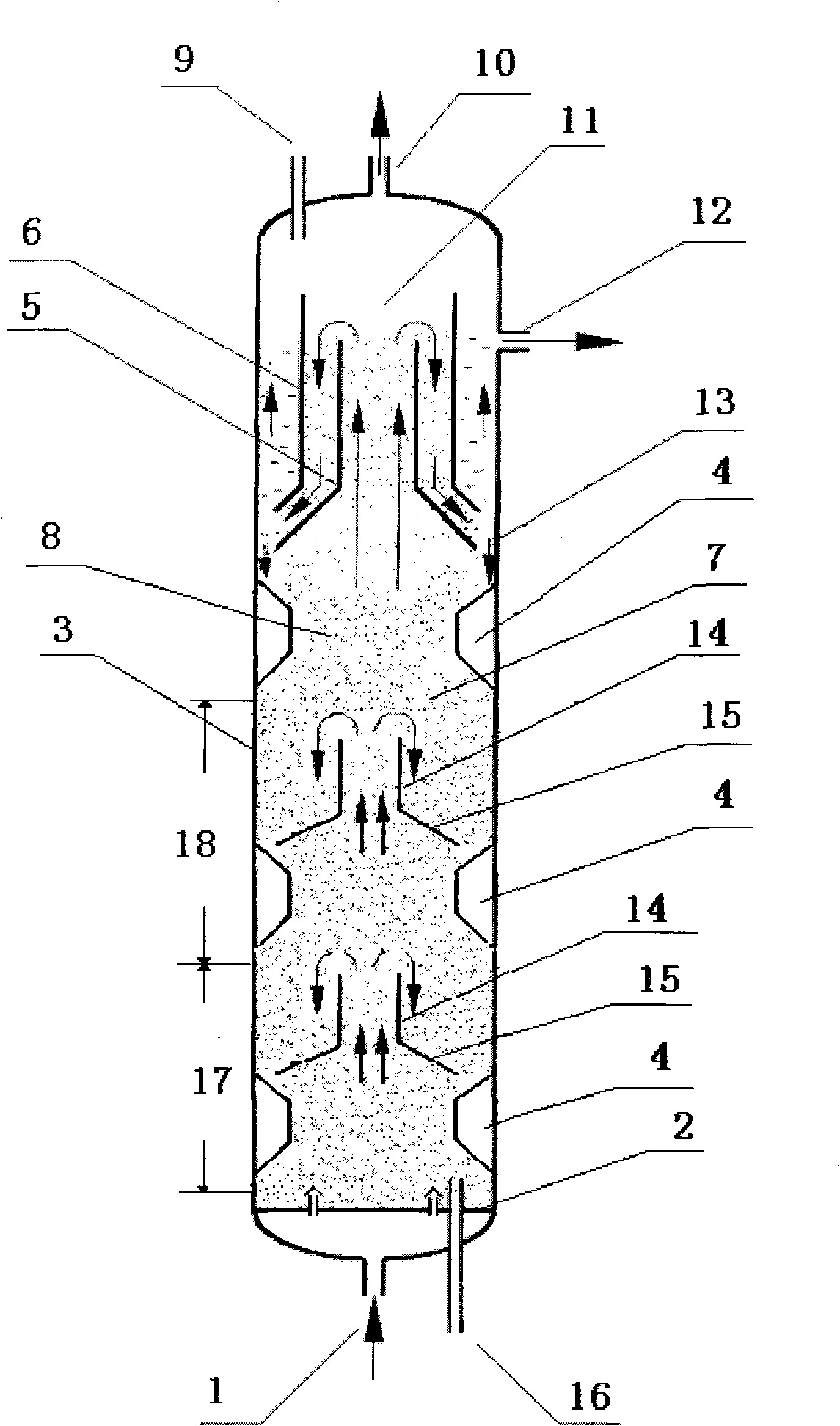 Catalyst-graded fluidized bed hydrogenation process