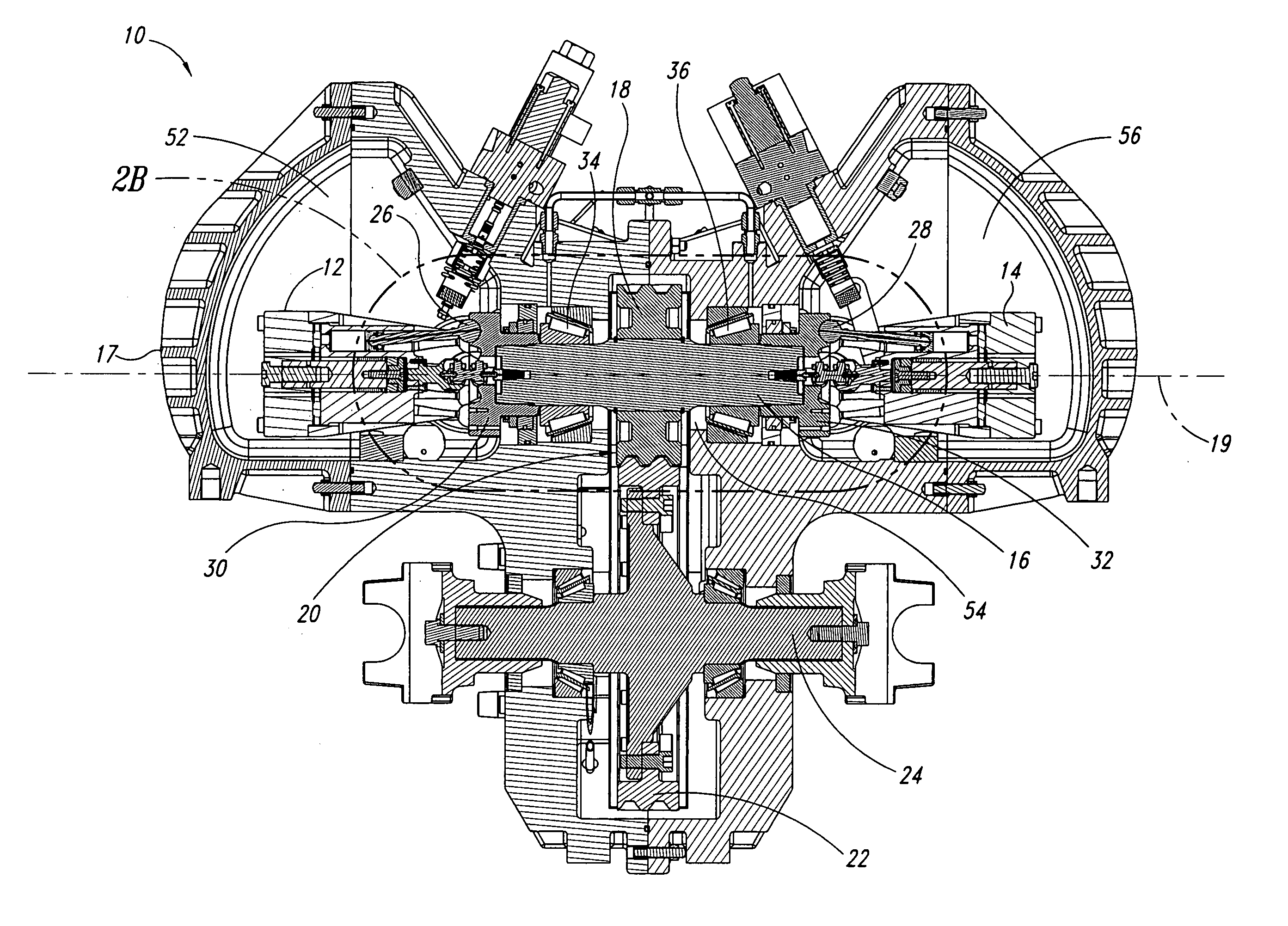 Opposing pump/motors