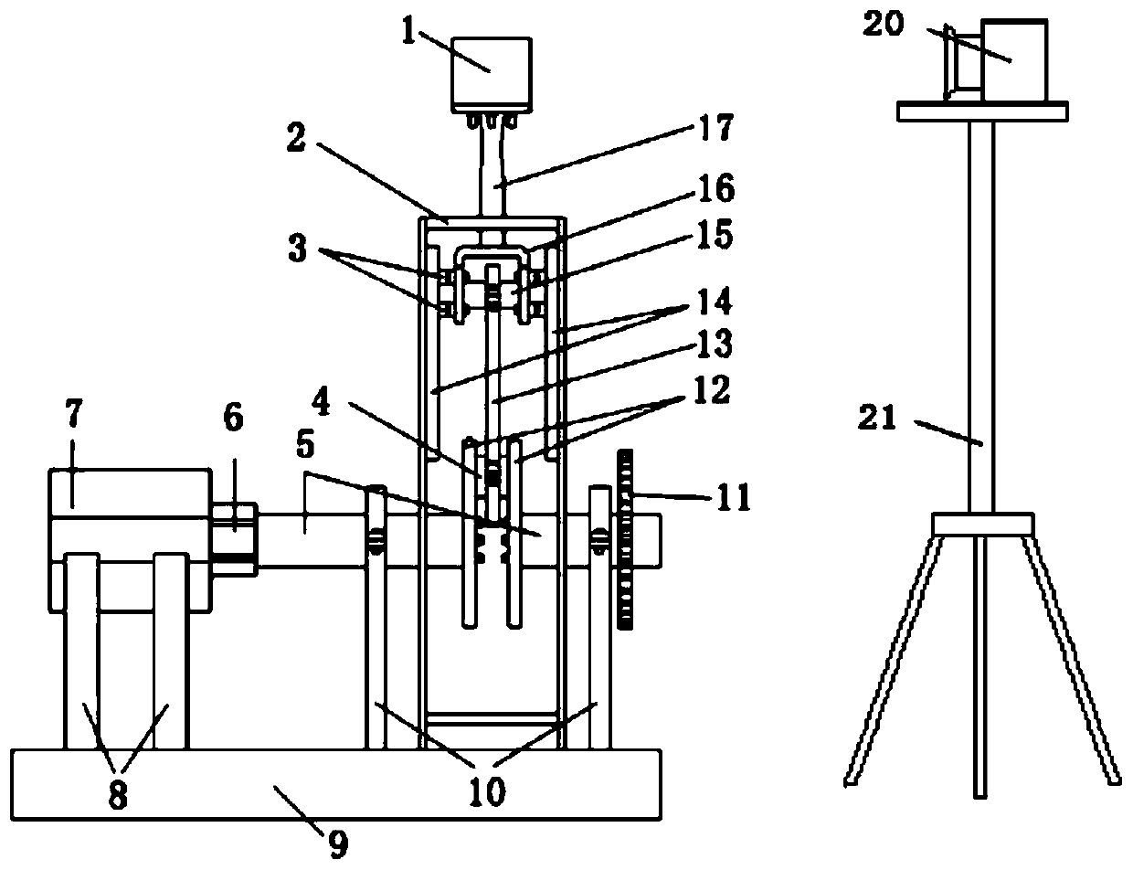 Device and method for testing oscillation performance of cooling oil in internal combustion engine piston