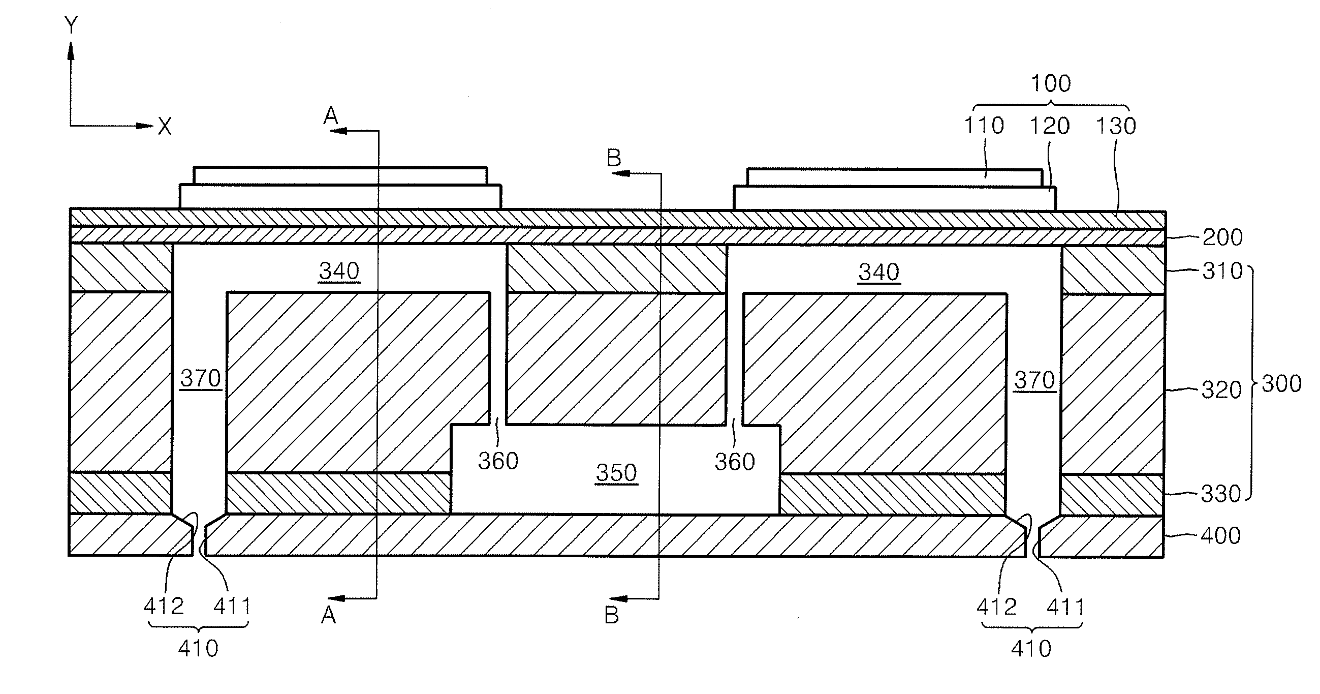 Piezo-electric type page width inkjet printhead and image forming apparatus having the same