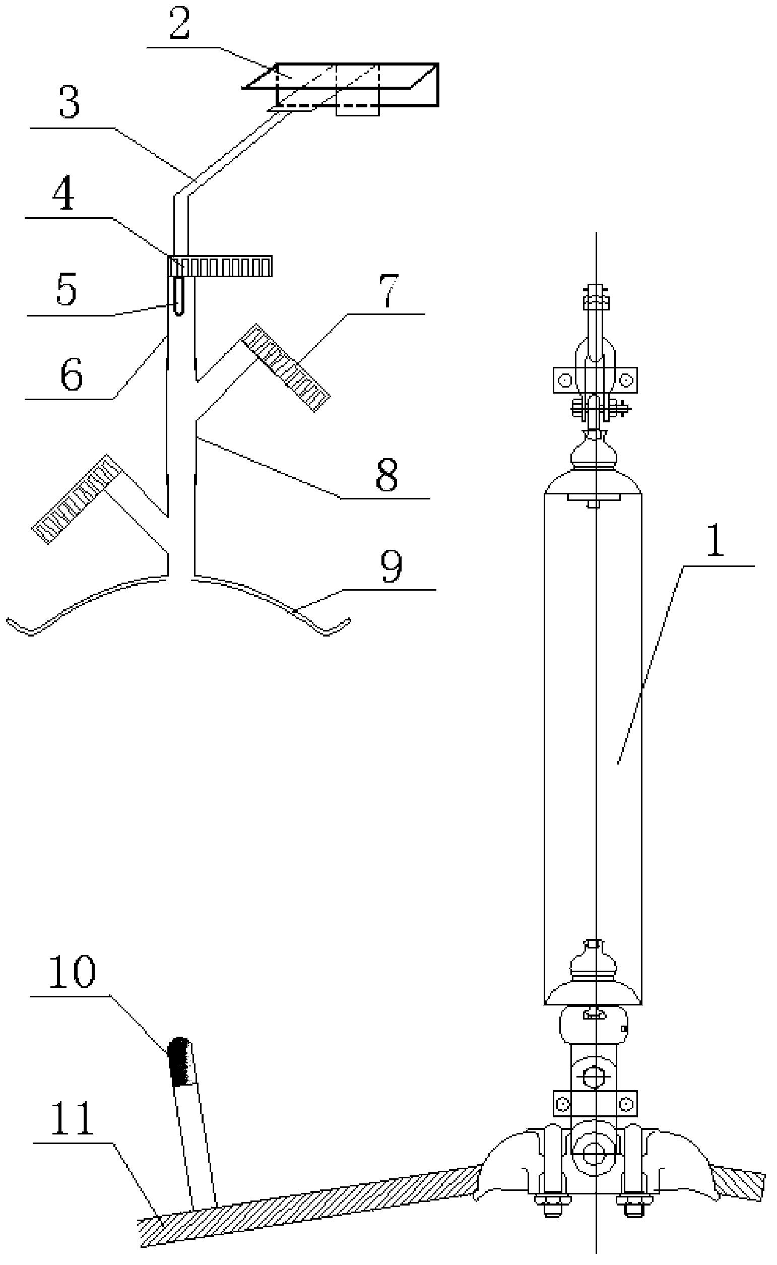 Different-voltage-class subsection arc-extinguishing anti-thunder gap device