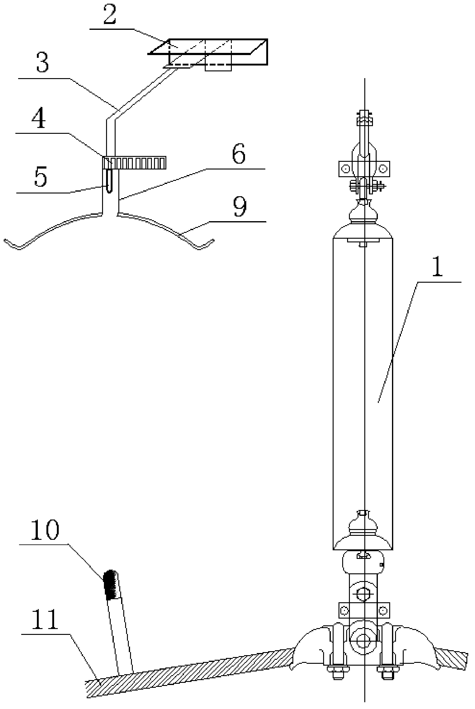 Different-voltage-class subsection arc-extinguishing anti-thunder gap device