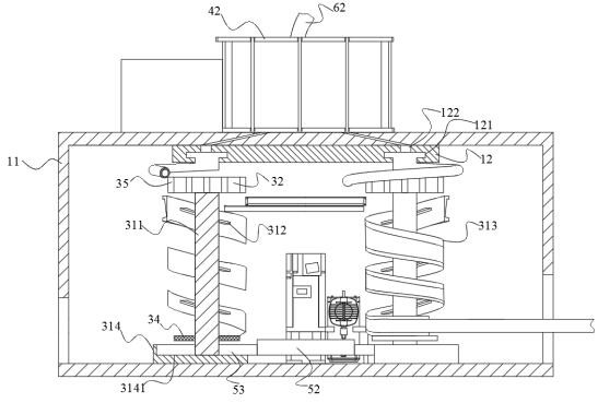 Double-helix freezing bin with cold air circulation diversion function