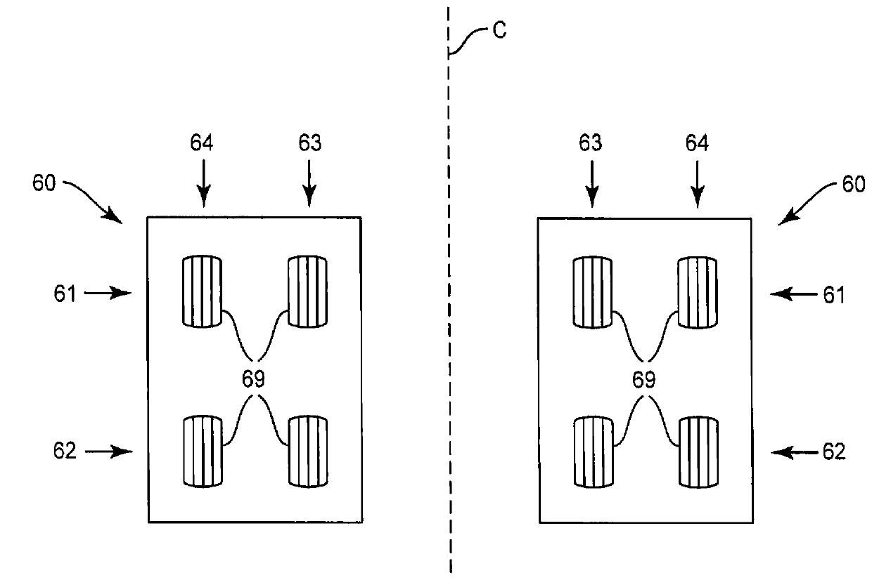 Braking system for a dual landing gear aircraft