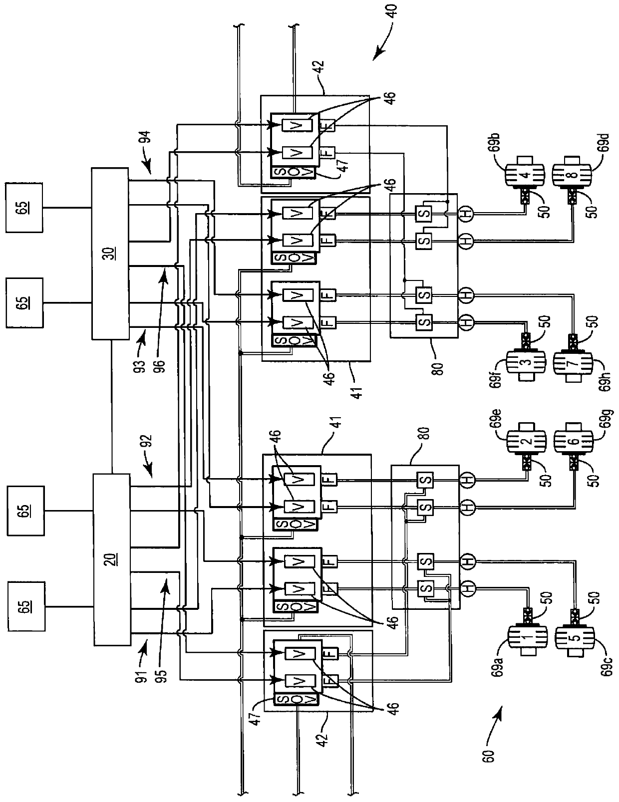 Braking system for a dual landing gear aircraft