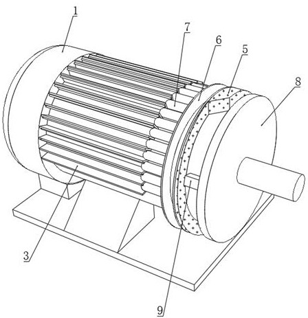 Air-cooled heat exchange type double-effect heat dissipation type motor