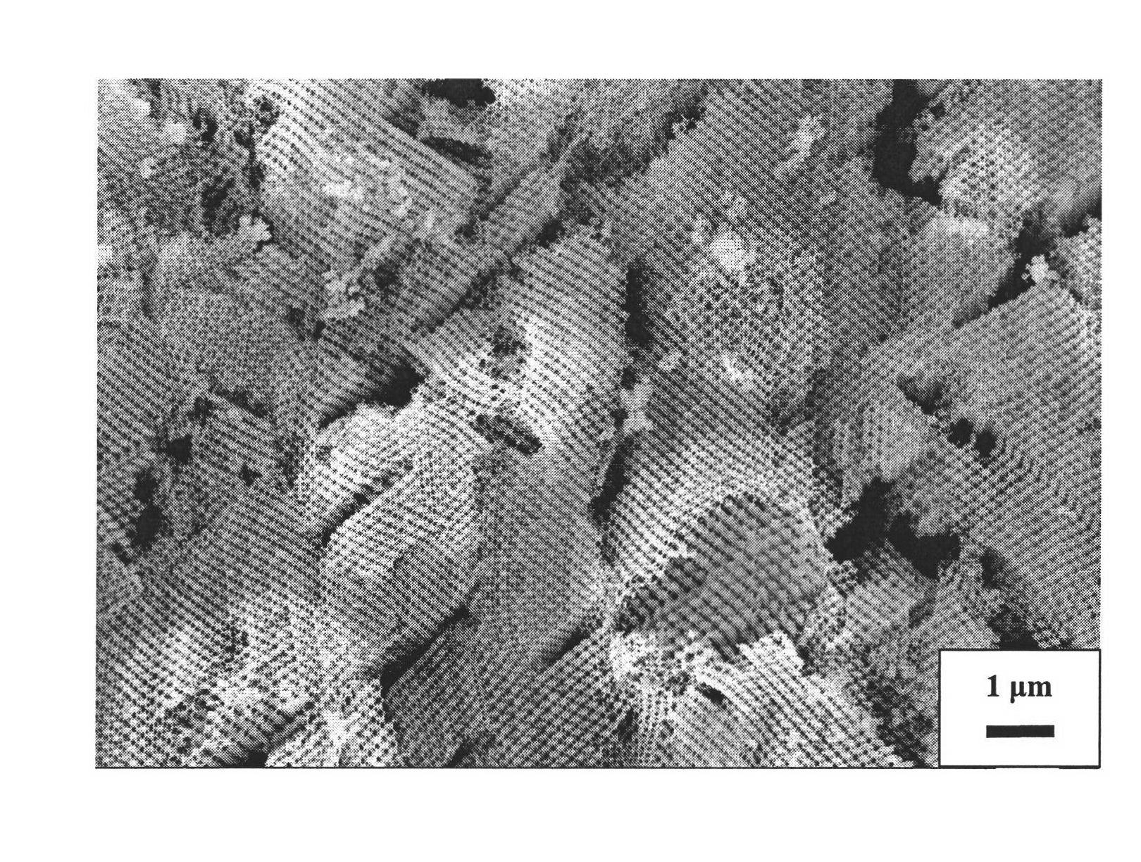 Preparation method of three-dimensional ordered macroporous La1-xSrxCrO3 with mesoporous pore wall