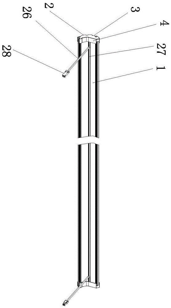 A lighting system for led vertical freezer