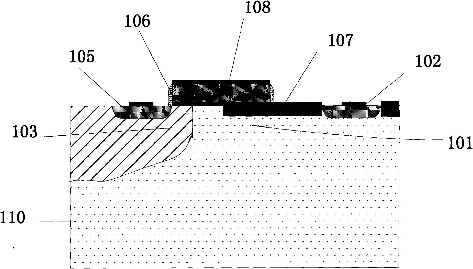 High-voltage double-diffused metal-oxide-semiconductor (DMOS) device