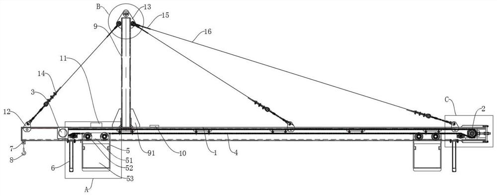 Self-balancing glass lifting arm