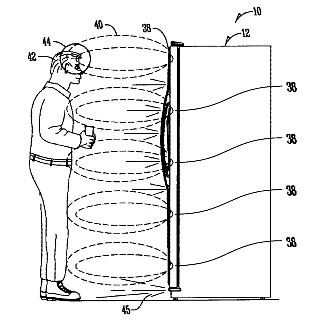 Sensor system for refrigerator