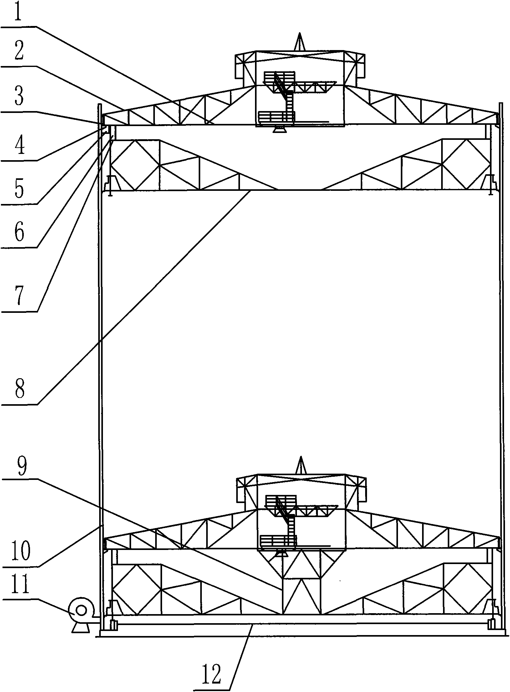 Method for dismounting tank top system of thin oil sealing-type dry-type gas tank