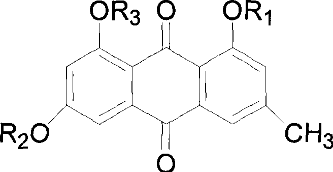 Emodin derivates and application thereof in anti-cancer medicine preparation